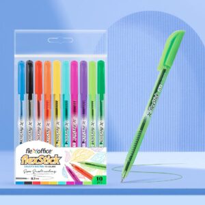 Túi 10 Bút gel B FlexStick Smooth Ink Pen Flexoffice FO-GELB08 – Mực tiêu chuẩn châu Âu